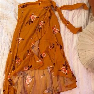 Free people wrap maxi skirt